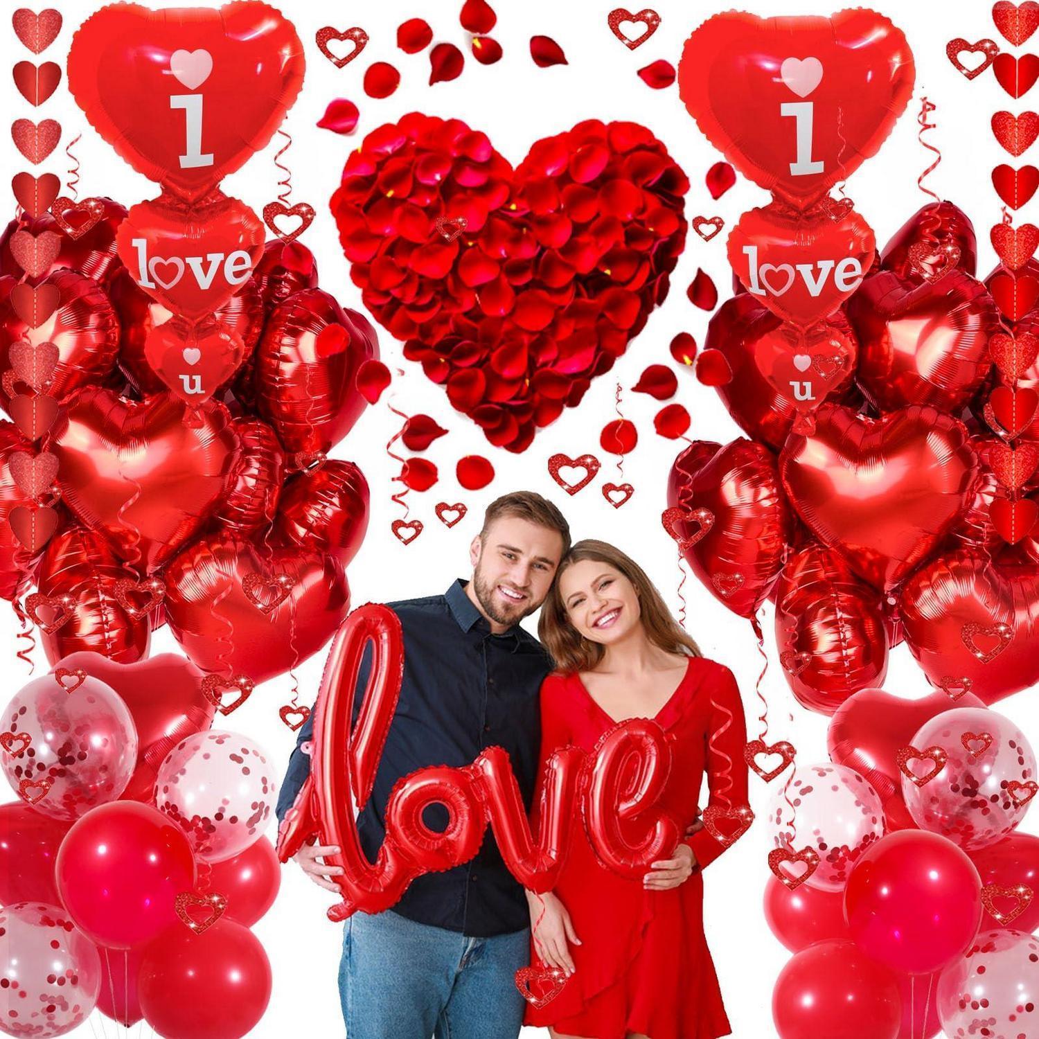 Lot de ballons décoratifs Saint-Valentin 