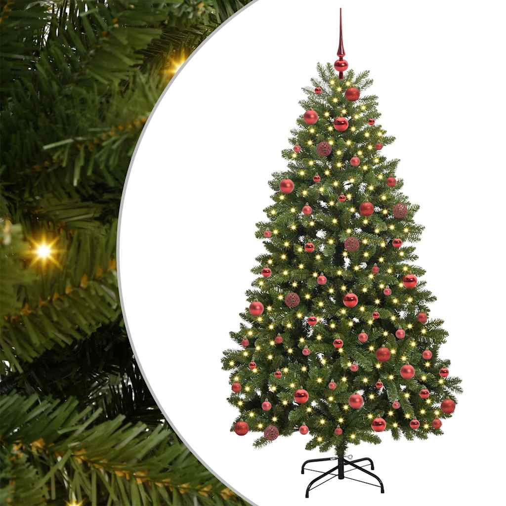 Sztuczna choinka Ze LED Lights Zielony 180 cm PVC i Metal