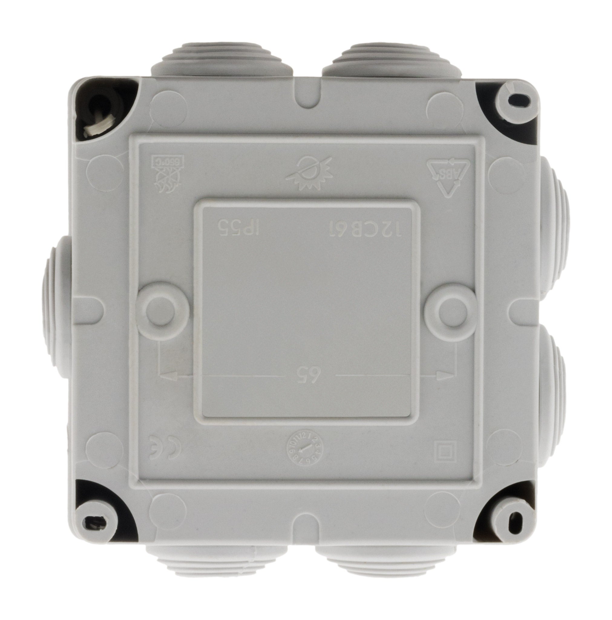 Boite de dérivation étanche IP55 carrée 100x100x50mm - Zenitech - 4