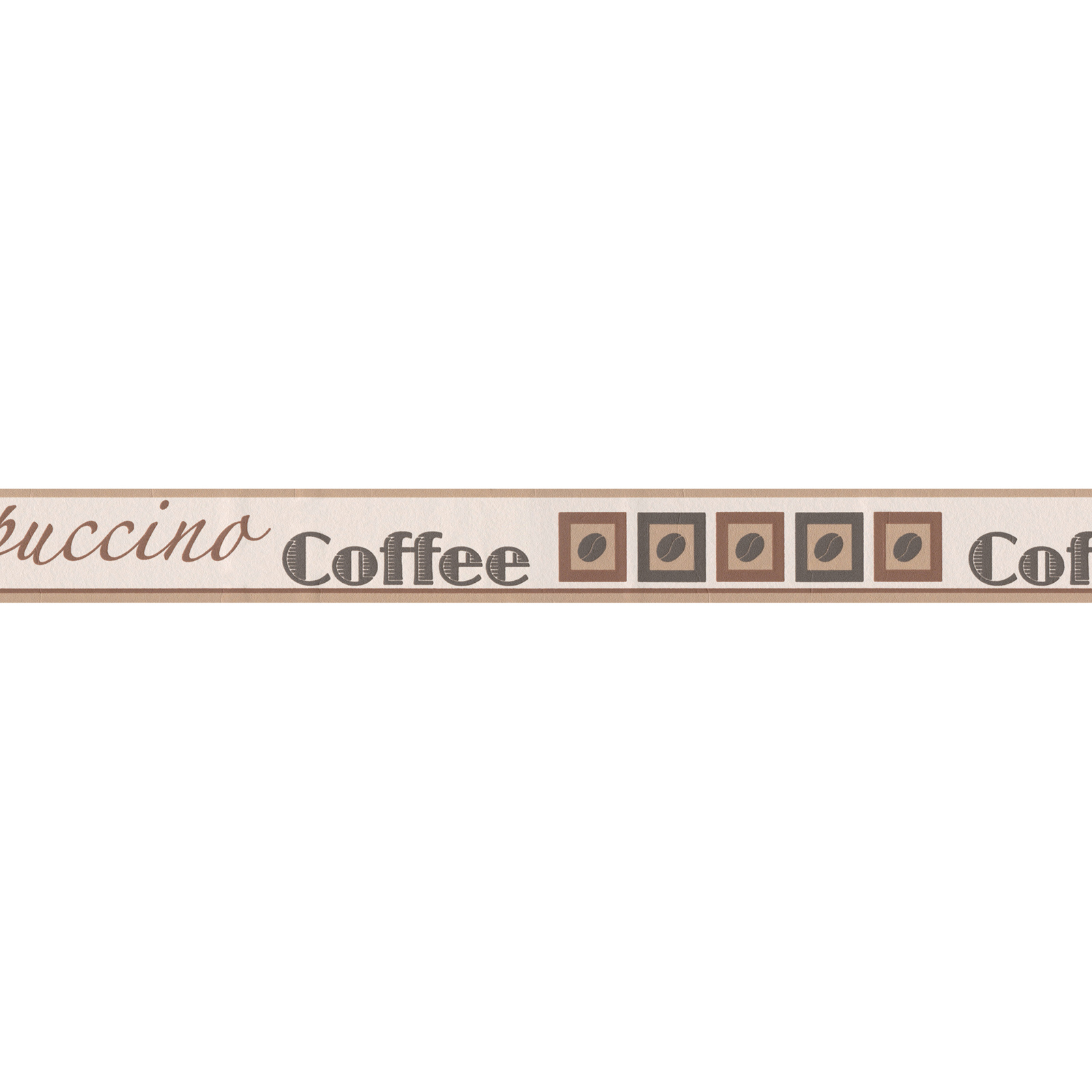 Cenefa letras café para cocina o negocio cenefa original estilo moderno cenefa beige con estampado naranja, negro y gris