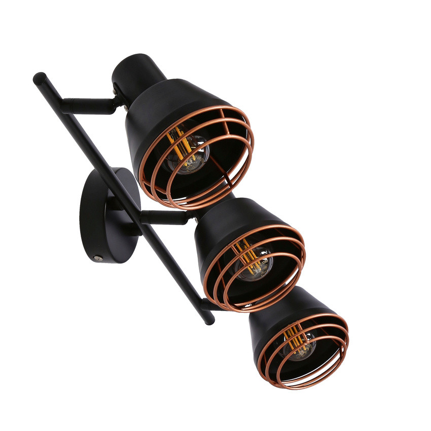 Lampa sufitowa wisząca Neria czarno-miedziana 3xE14x40W wym: 15 x 18 cm metal Candellux - 8