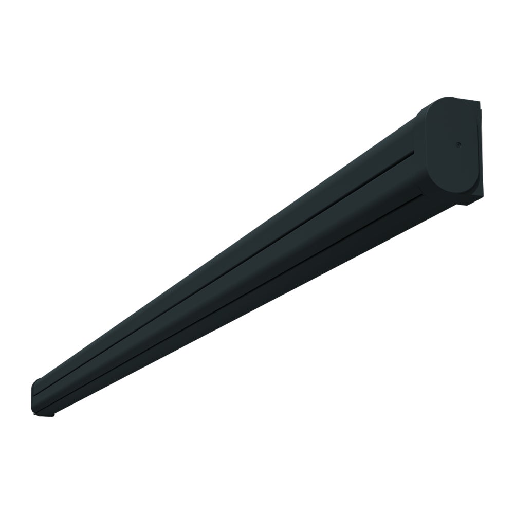 Store banne coffre intégral CELESTE 5,00x3,00 m (Motorisé secours à télécommande + LED - Armature gris anthracite - Toile gris foncé) - 5