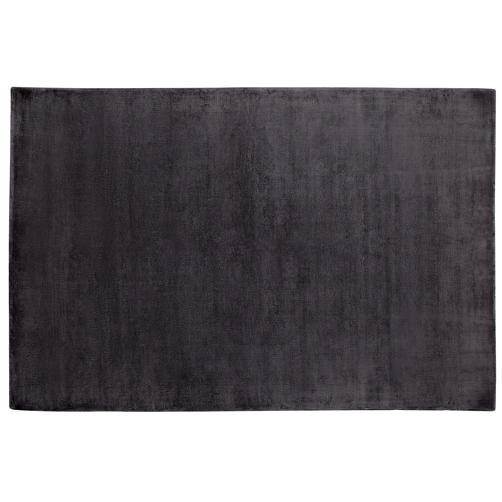Beliani alfombra de viscosa gris oscuro 160 x 230 cm gesi ii