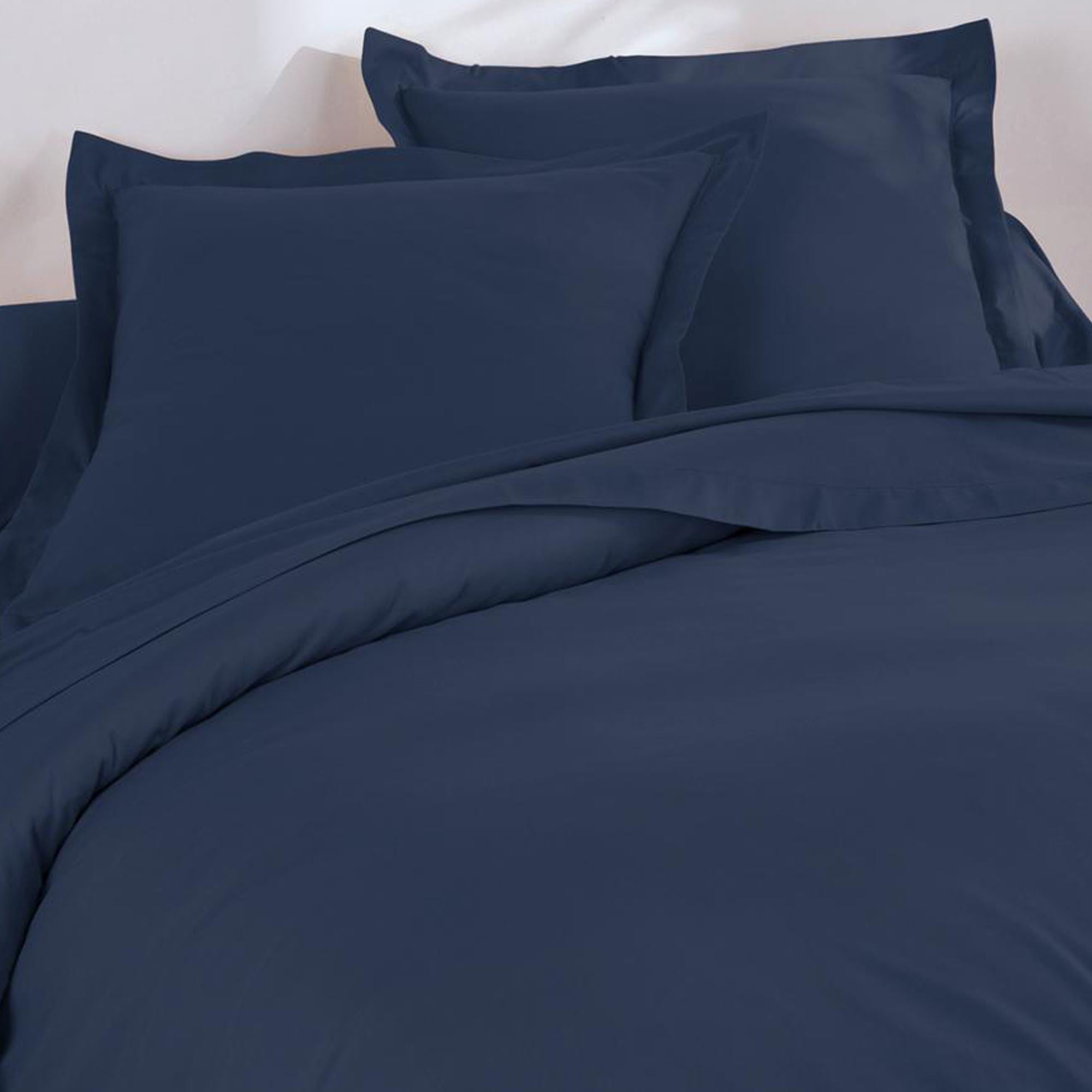 Taie sac COTON UNI LAURÉAT 50x70 bleu marine en coton - 3