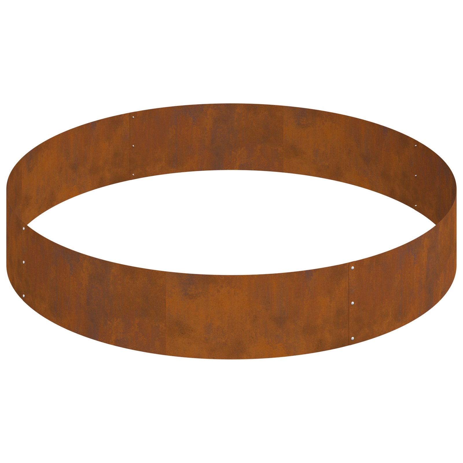 Cache-pot de jardin Marron 120 x 120 x 20 cm Acier patiné vidaXL - 5