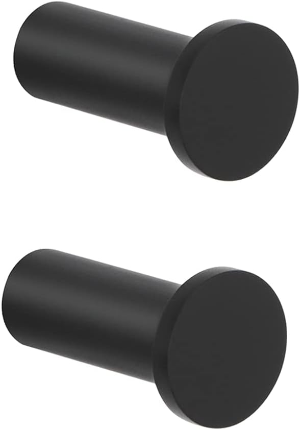 Haczyki Wkręcane Wieszak Ścienny Okrągły 35mm, Haczyki Ścienne ze Stopu Aluminium, Wytrzymały Wieszak do Łazienki Sypialni Kuchni Przedpokoju, 2 szt.