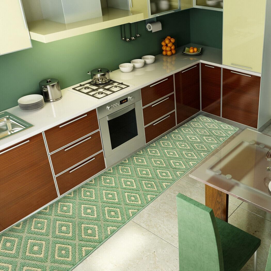 Emmevi Tappeto Casa Cucina Rombi 3D Tridimensionali Bordato Moderno - Foto 5