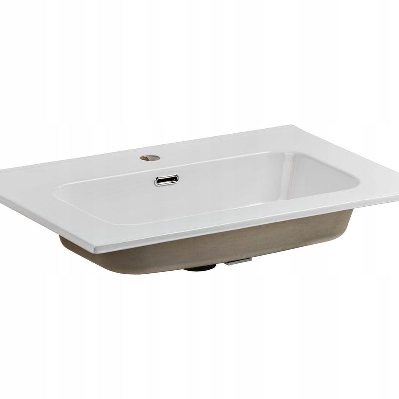 Umywalka meblowa GO 2 90 cm biała połysk ceramika z blatem