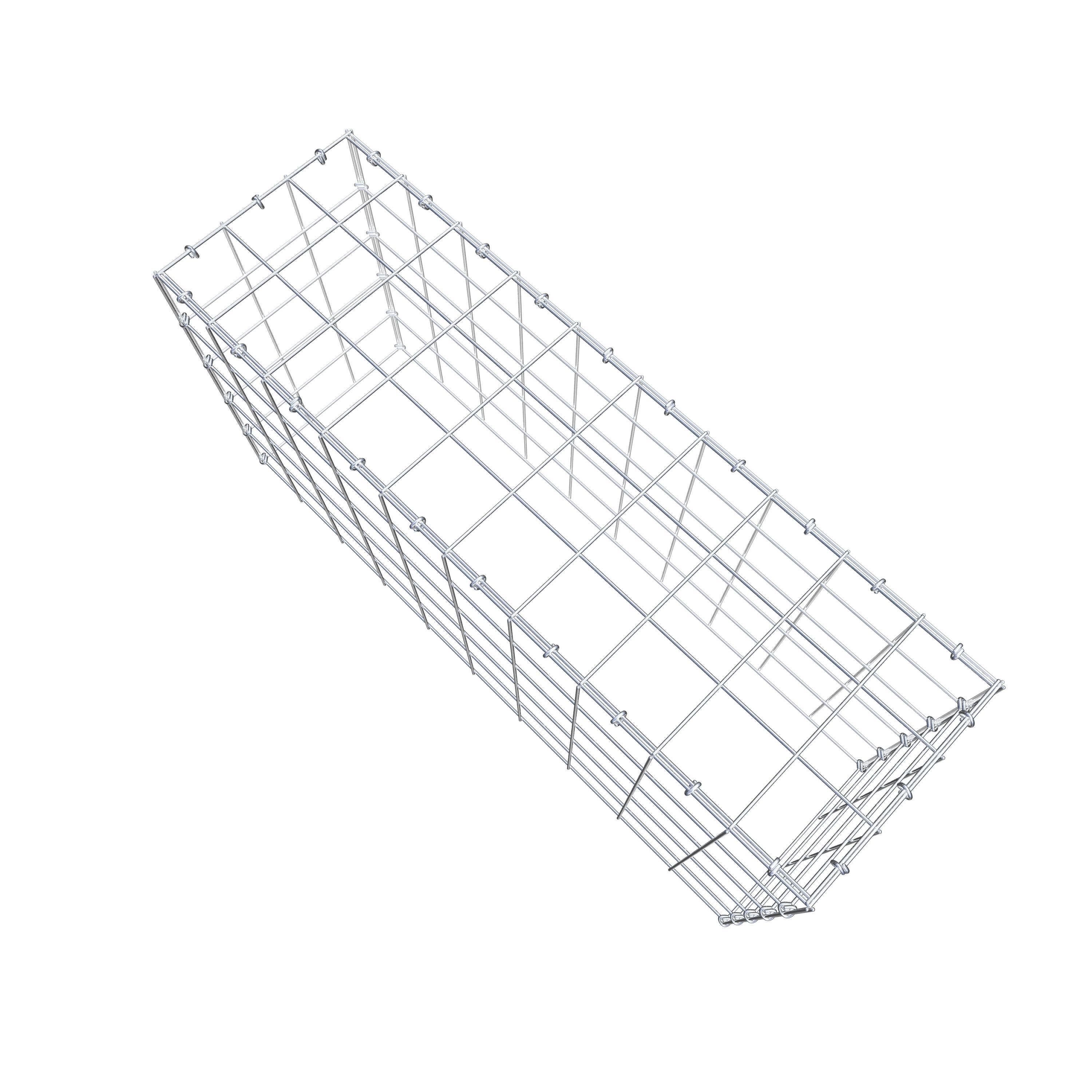 Gavión para apilar en acero galvanizado 100x50x30cm (LxAxP), malla 10 x 10cm, Anillo en C, sin rejilla inferior - 8