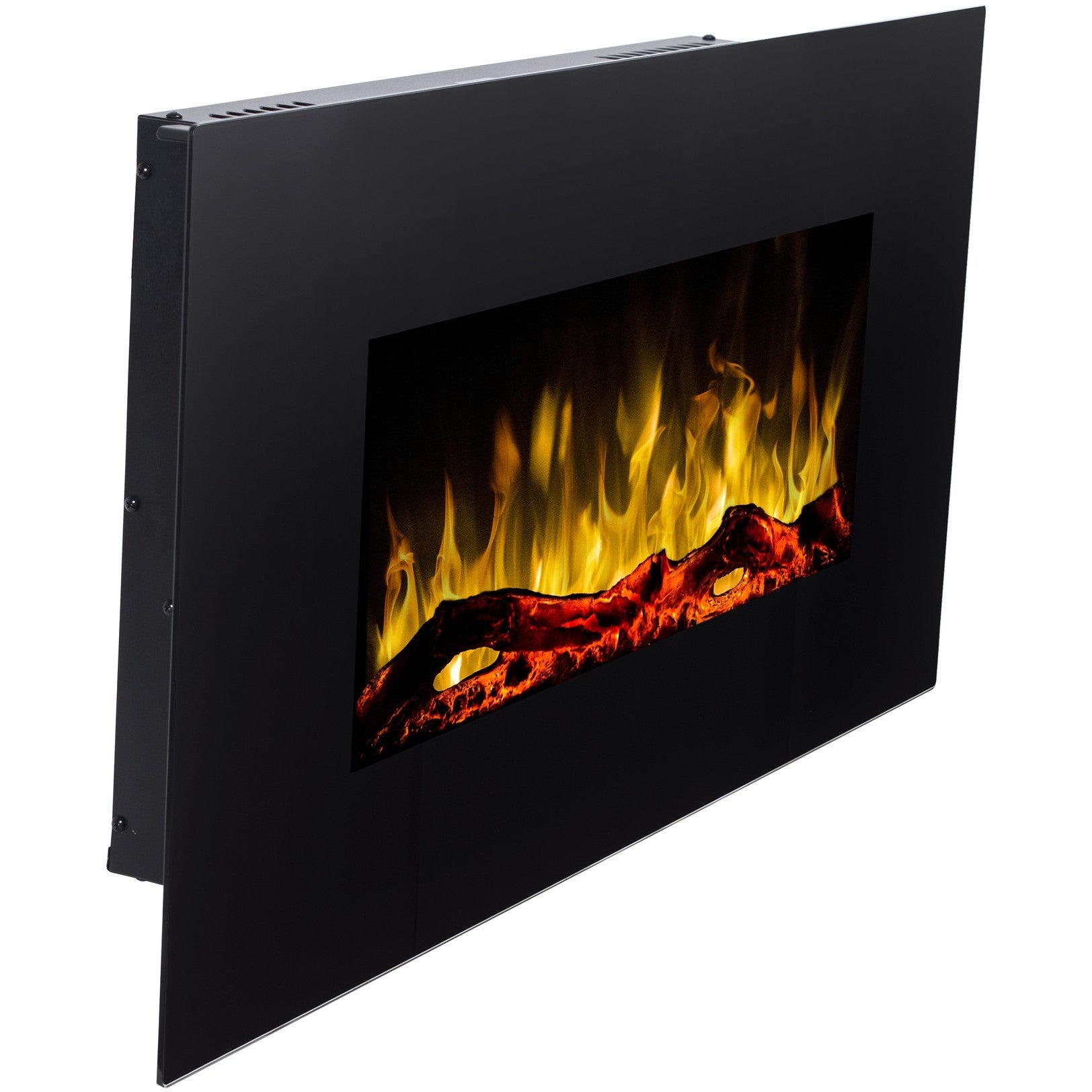 Cheminée électrique AFLAMO Albion 36 NH - feu premium - murale ou encastrable - 90x42x14 cm - cheminée LED décorative sans chauffage - 4