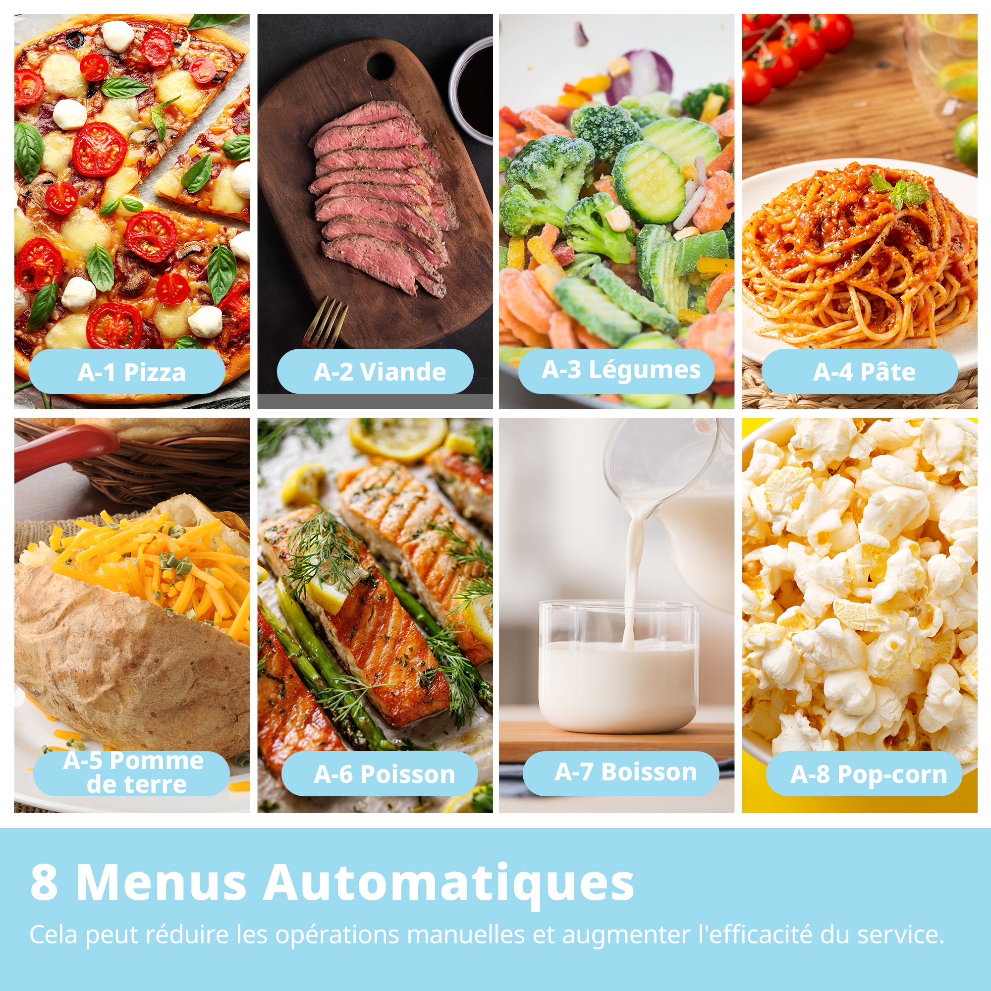 Micro-ondes encastrable COMFEE CBMAG820BJL-BK - 800W - Grill 1000 W - L59,5 x H38,8 x P34,35 cm- 20L - Noir - 7