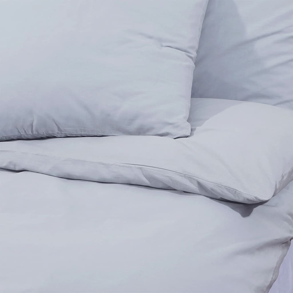 Ensemble de housse de couette Gris 135x200 cm Coton vidaXL - 7