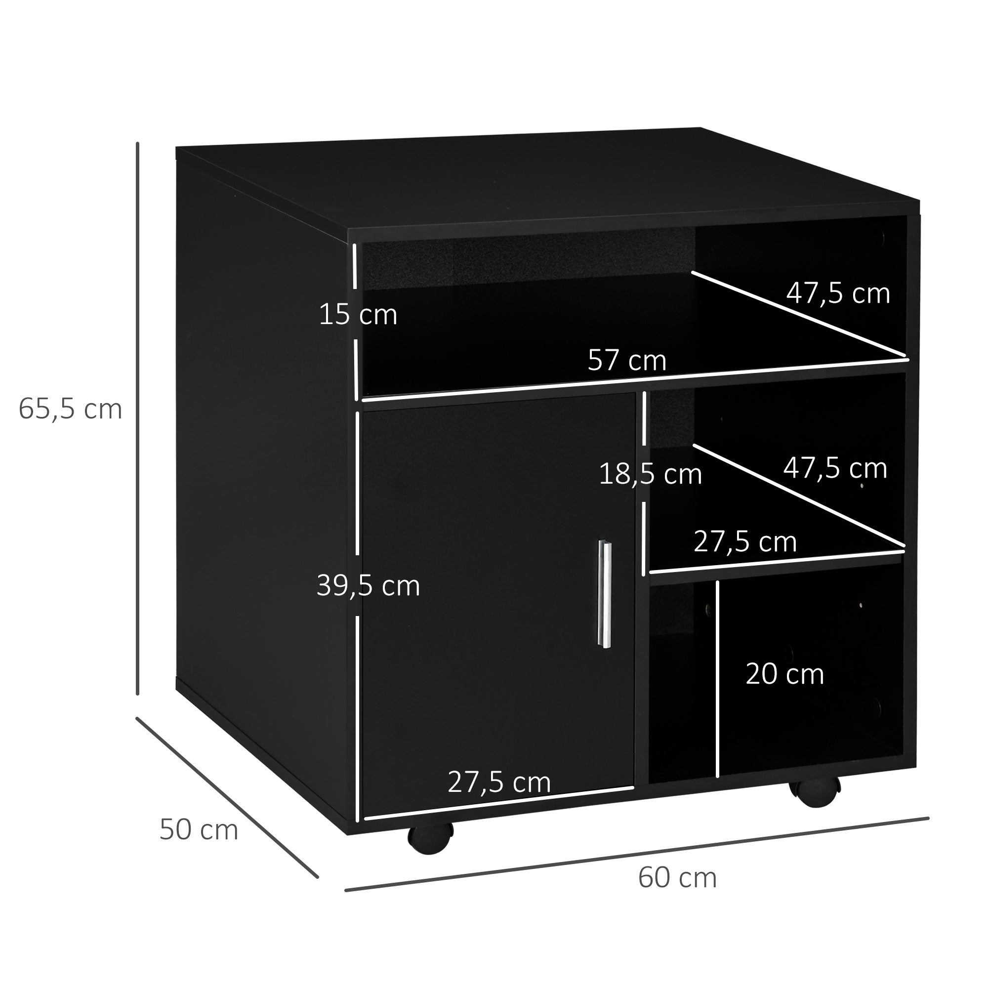 organisateur de bureau Bois HOMCOM - 3