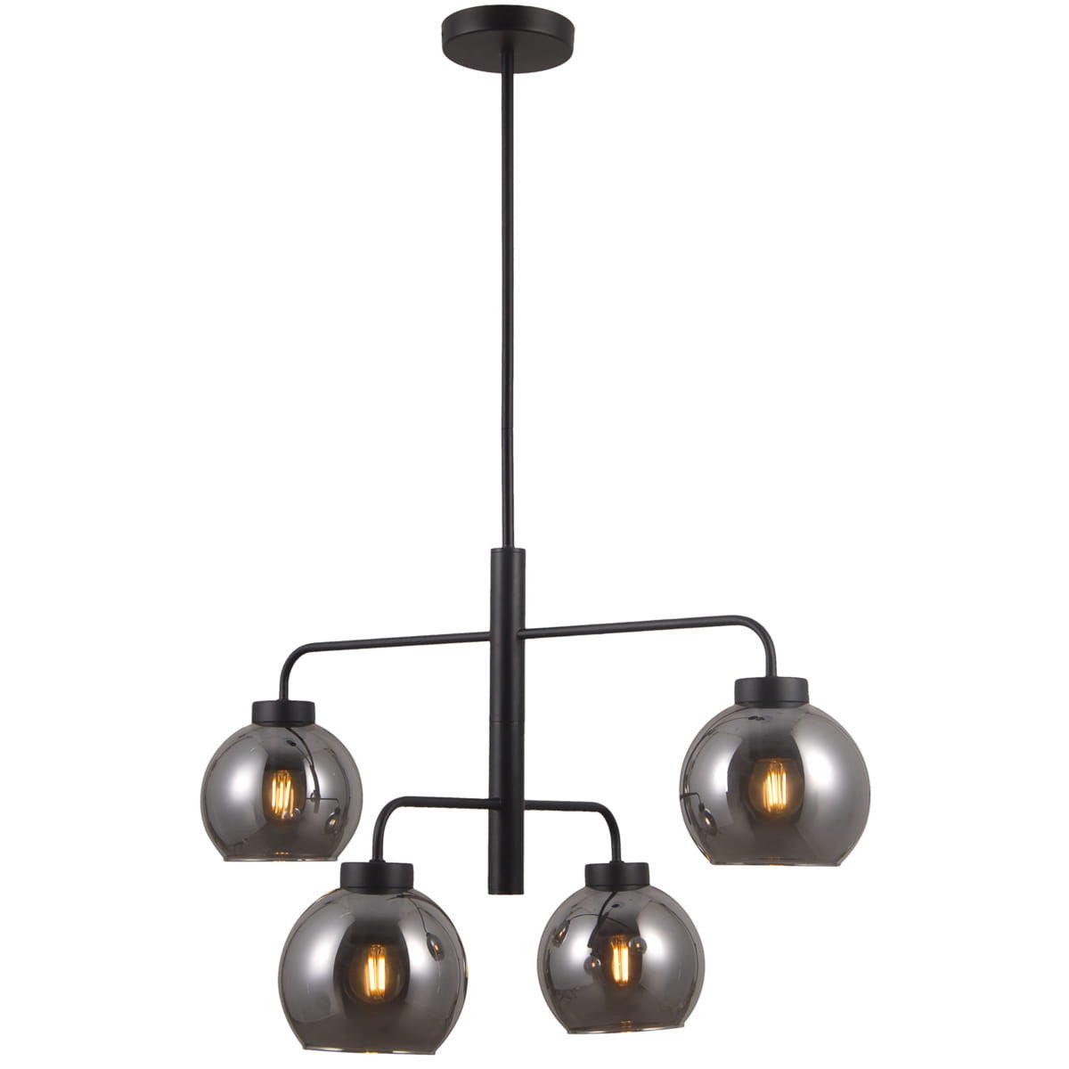 Lampa wisząca Poggi czarny mat 4 x E27 x 40W wym:95x40x74cm Italux
