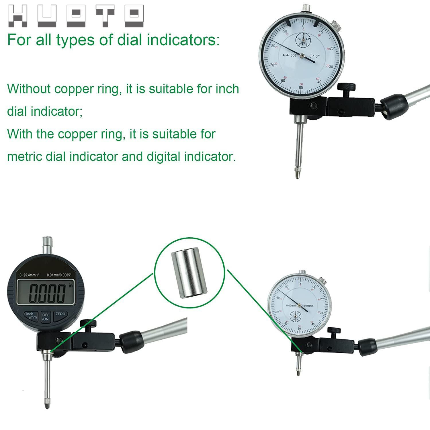 Base Magnetica Per Comparatore - Supporto Con Braccio Regolabile E Forza Portante 60kg - Foto 8
