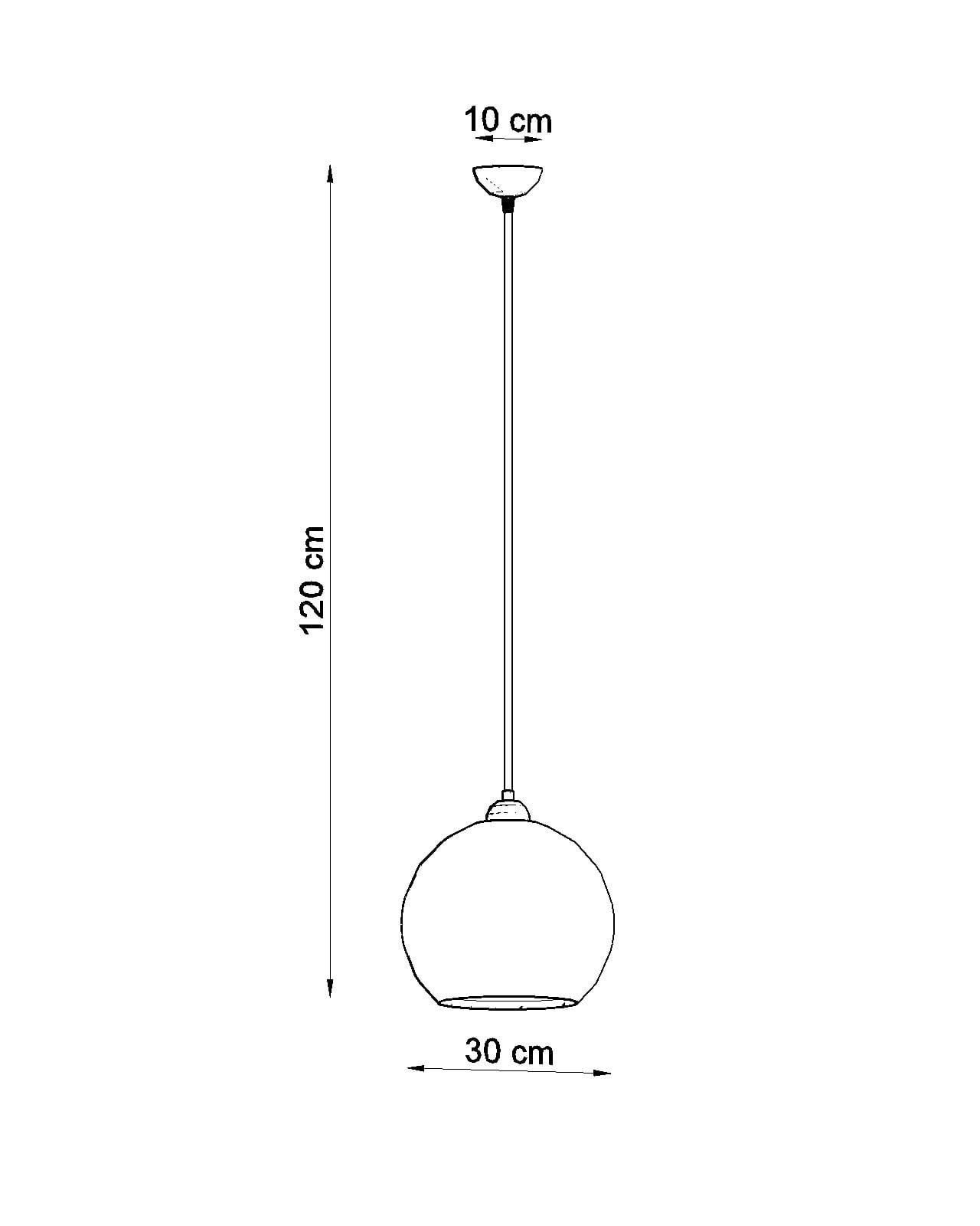 Suspension Acier Rouge E27 1 Ball - 4