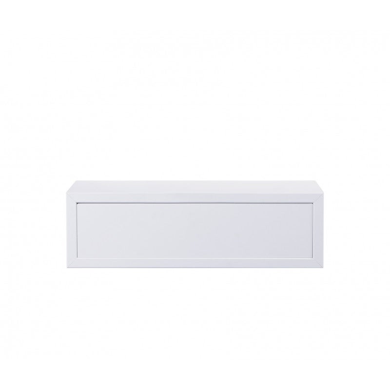 Étagère murale avec tiroir, table de chevet suspendue, étagère murale, blanche, 45 x 13,4 x 20 cm - Legolo - 2