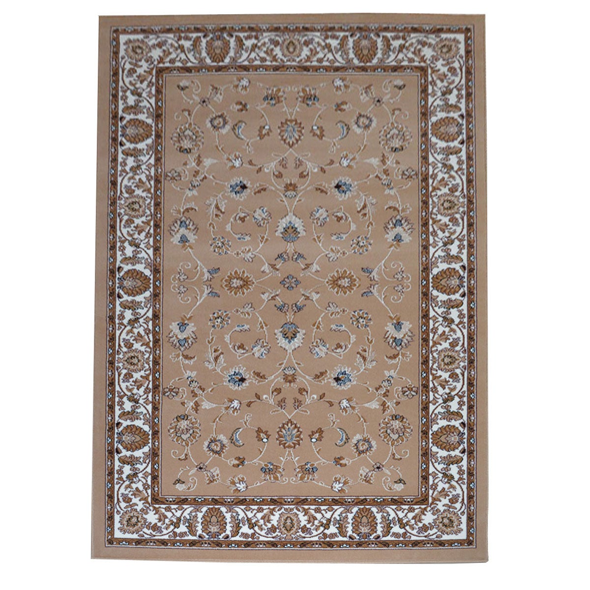 Tapis Persan Ancien Noué Main - Patine Beige, Laine Et Coton, 167x104 Cm (Occasion)