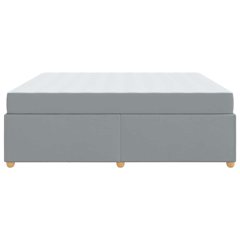 Cadre de lit avec matelas gris clair 180 x 200 cm tissu - 6