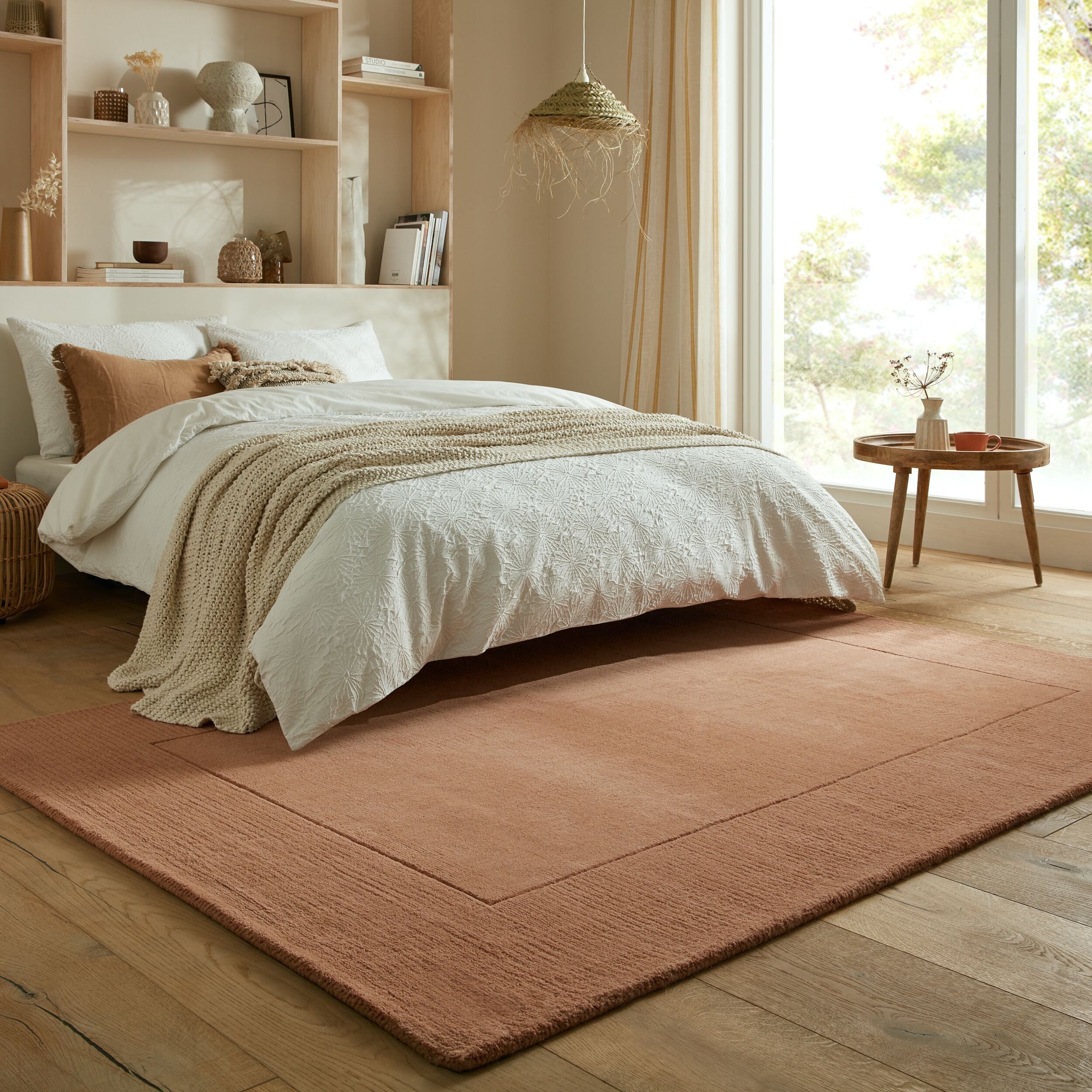 Tapis de salon uni en laine LEONE 160x230 cm - 3