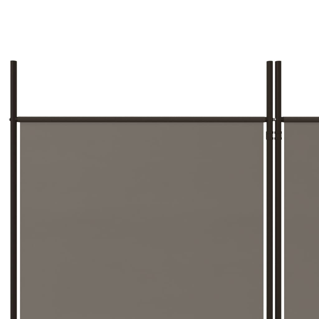 Cloison de séparation 5 panneaux en tissu gris anthracite 250x200 cm - COMFORTXL - 7