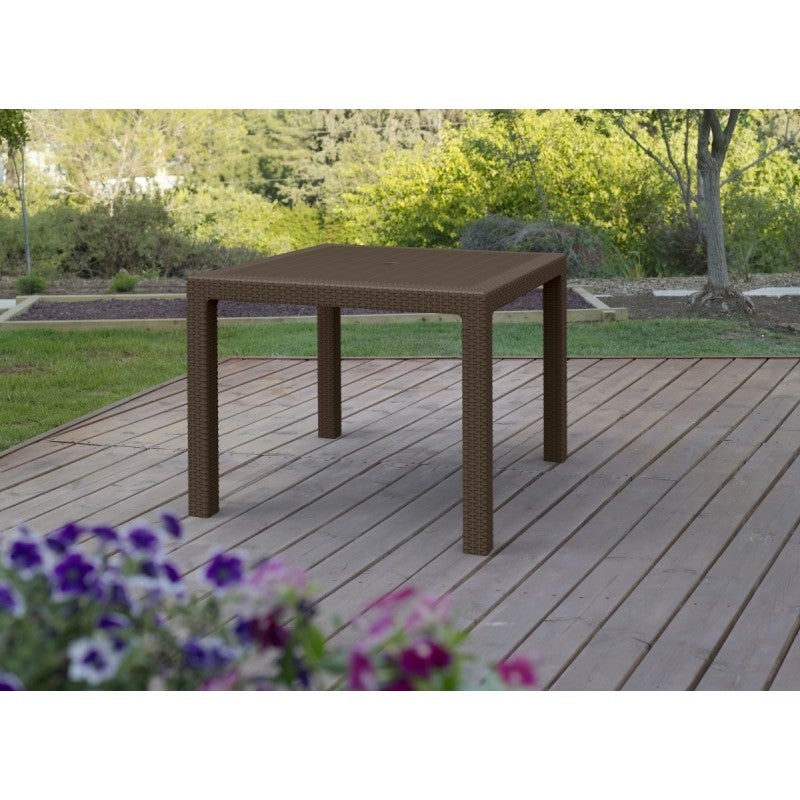 TABLE KETER MÉLODIE 94X94XH74 CM MARRON Leroy Merlin