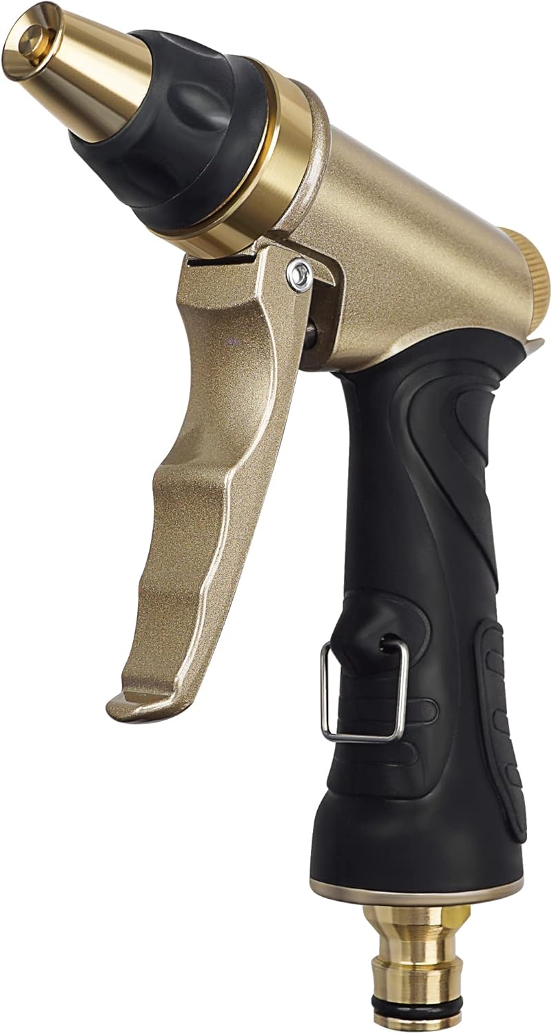 Pistolet do węża ogrodowego, mosiężna dysza do węża ogrodowego, wytrzymały i wysokociśnieniowy