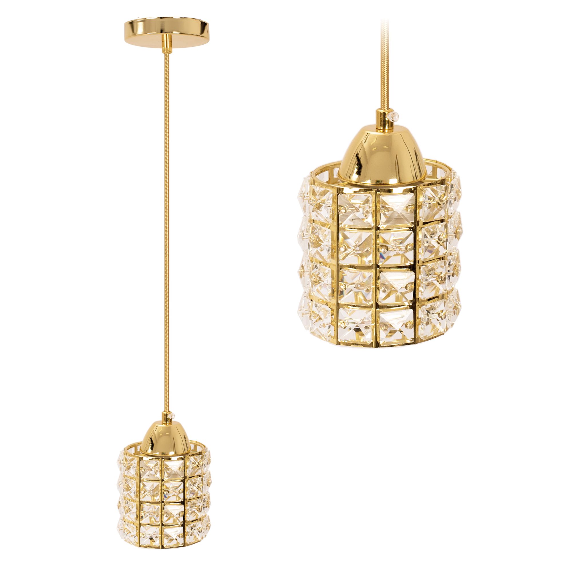 Lampa Sufitowa Kryształowa Toolight App724-1Cp Złoty