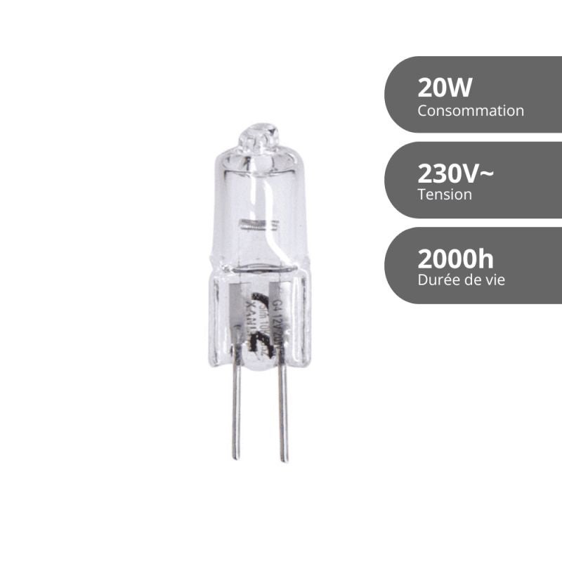 Confezione da 3 lampadine alogene, capsula G4, 375 lm, luce bianca calda, dimmerabili, XANLITE - 5