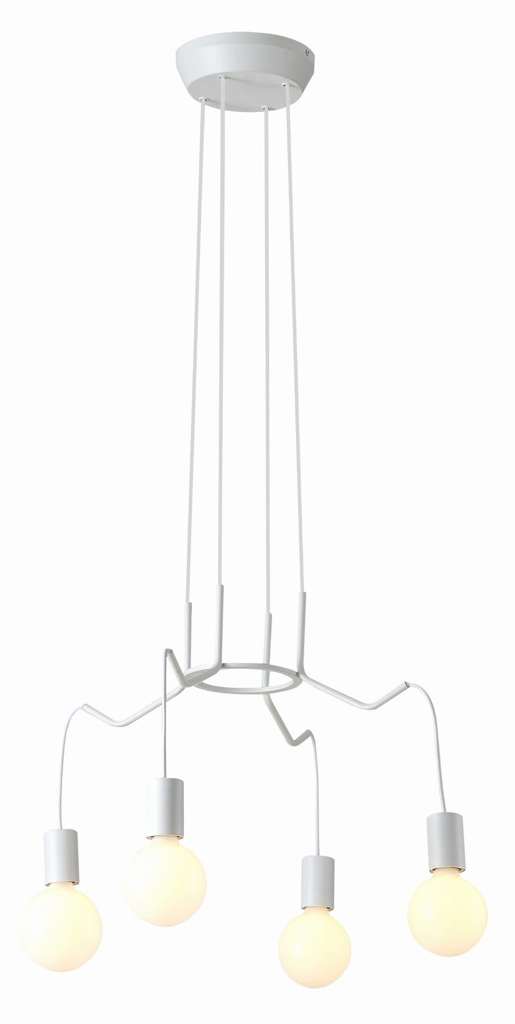 Lampa wisząca Basso biała 4xE27x40W wym: 100 x 57 x 57 cm metal Candellux