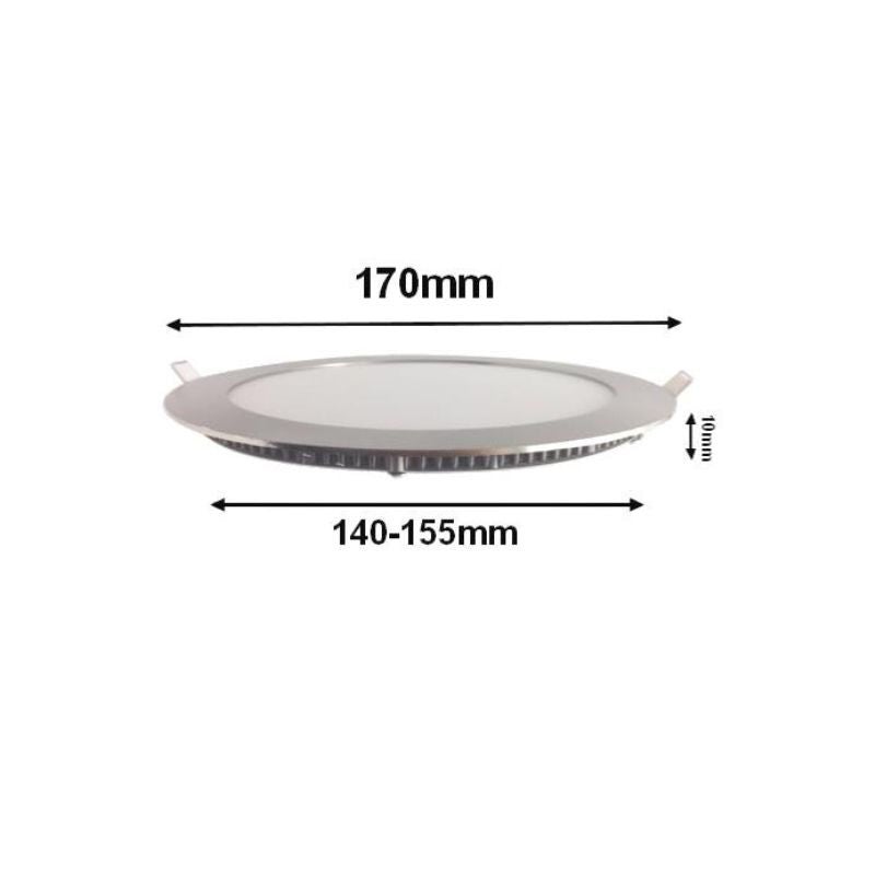 Spot LED Extra Plat Rond ALU 12W - Blanc Chaud 2300K - 3500K - SILAMP - 5