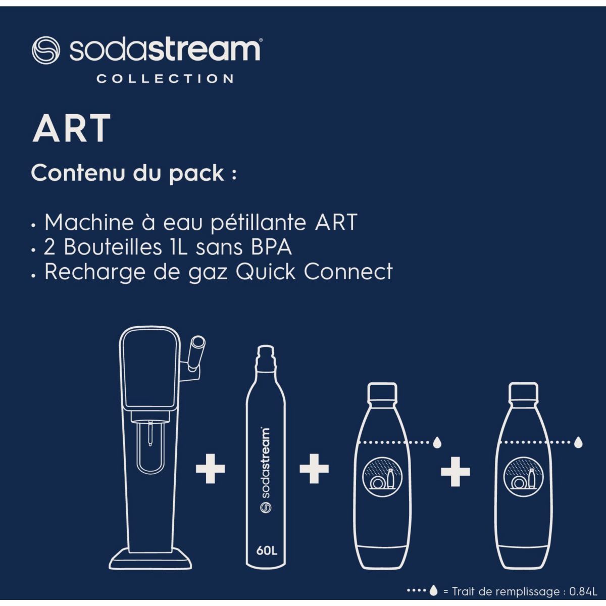 SodaSteam Soda Maker - + Macchina per acqua frizzante Lavastoviglie Black Art Bundle - 4