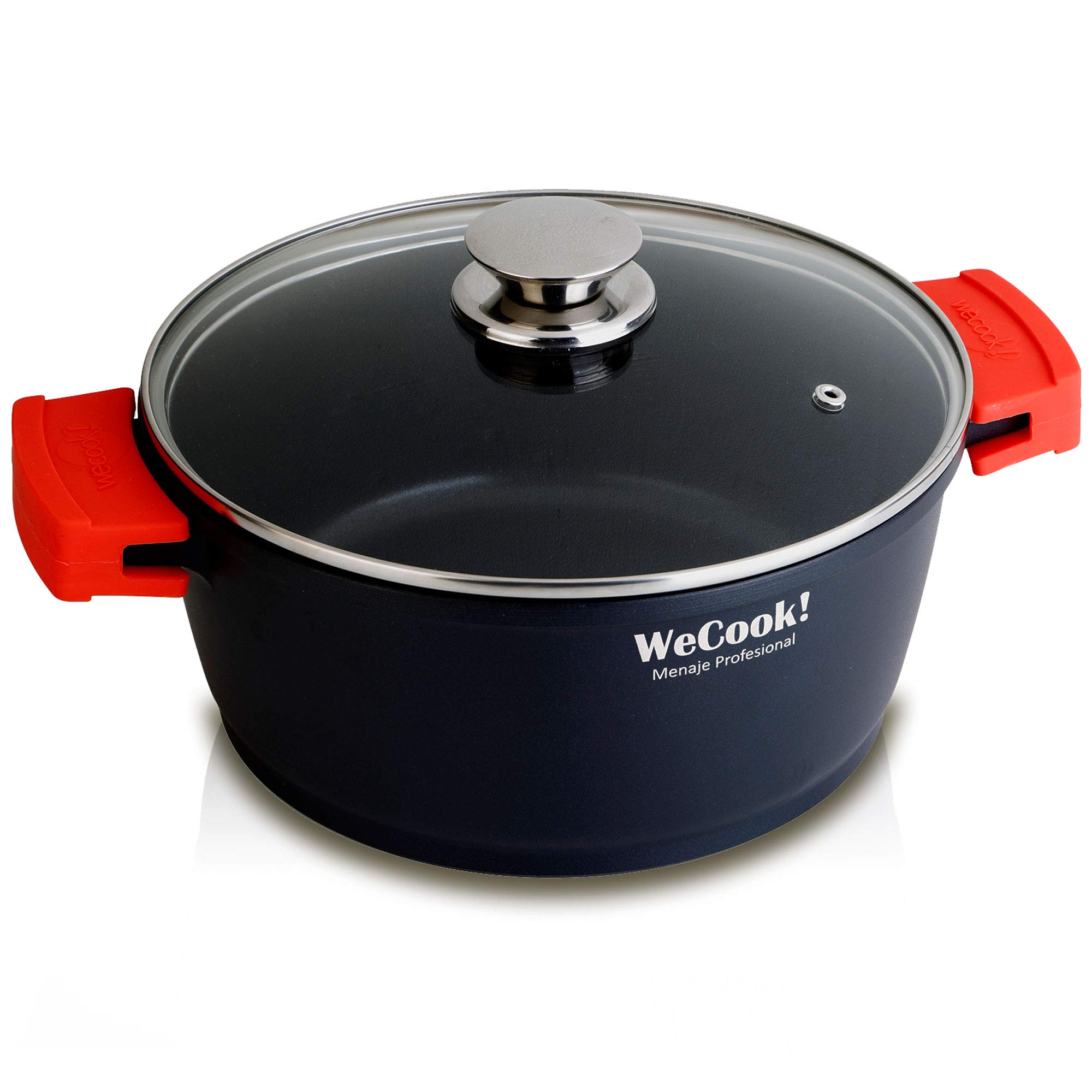 WECOOK! Casseruola Granite 16 Cm – Alluminio Forgiato, Antiaderente Effetto Pietra, Adatta A Induzione, Gas E Forno, Senza PFOA