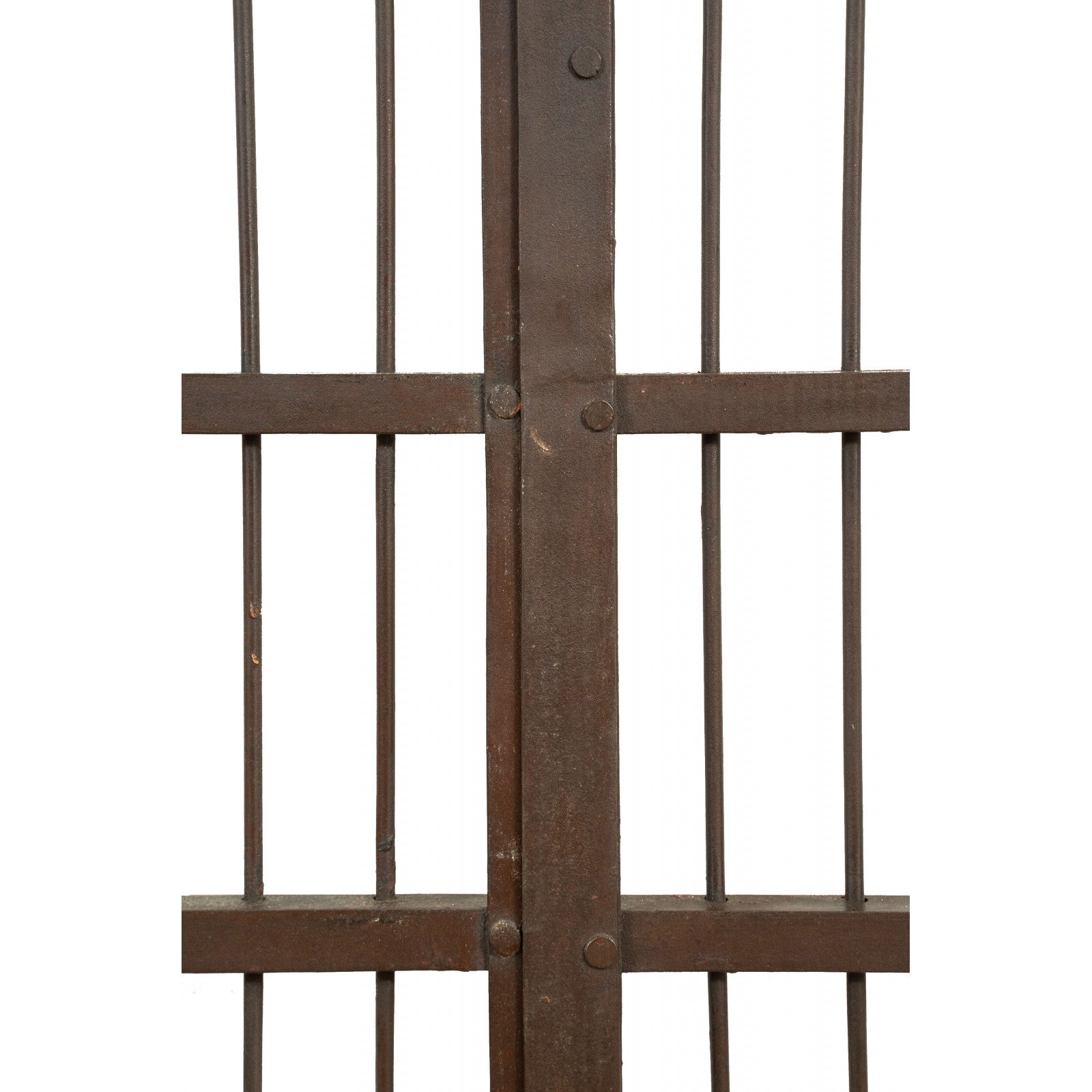 BISCOTTINI Portail en Fer Forgé pour Extérieur 115x115x5cm - Portillon de Jardin avec Finition Marron Vieilli - Portillon Battant pour Entrée - 6