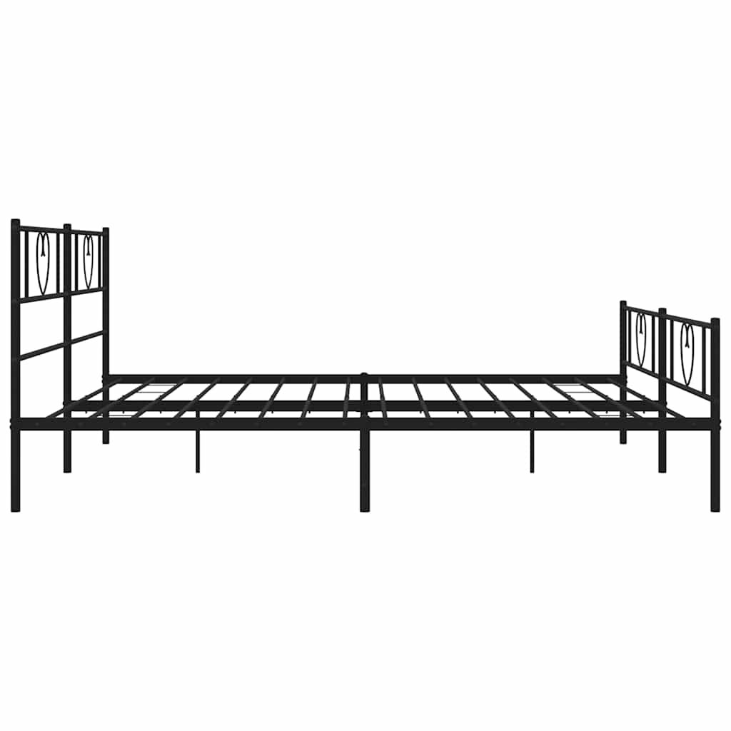 Estructura cama sin colchón con estribo metal negro 193x203 cm vidaXL - 6