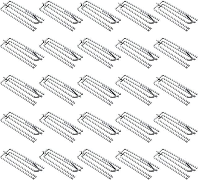 25 ganchos de metal de acero inoxidable para cortinas, 4 ganchos de pinza para pliegues, 4 ganchos de horquilla, accesorios para cortinas pesadas.