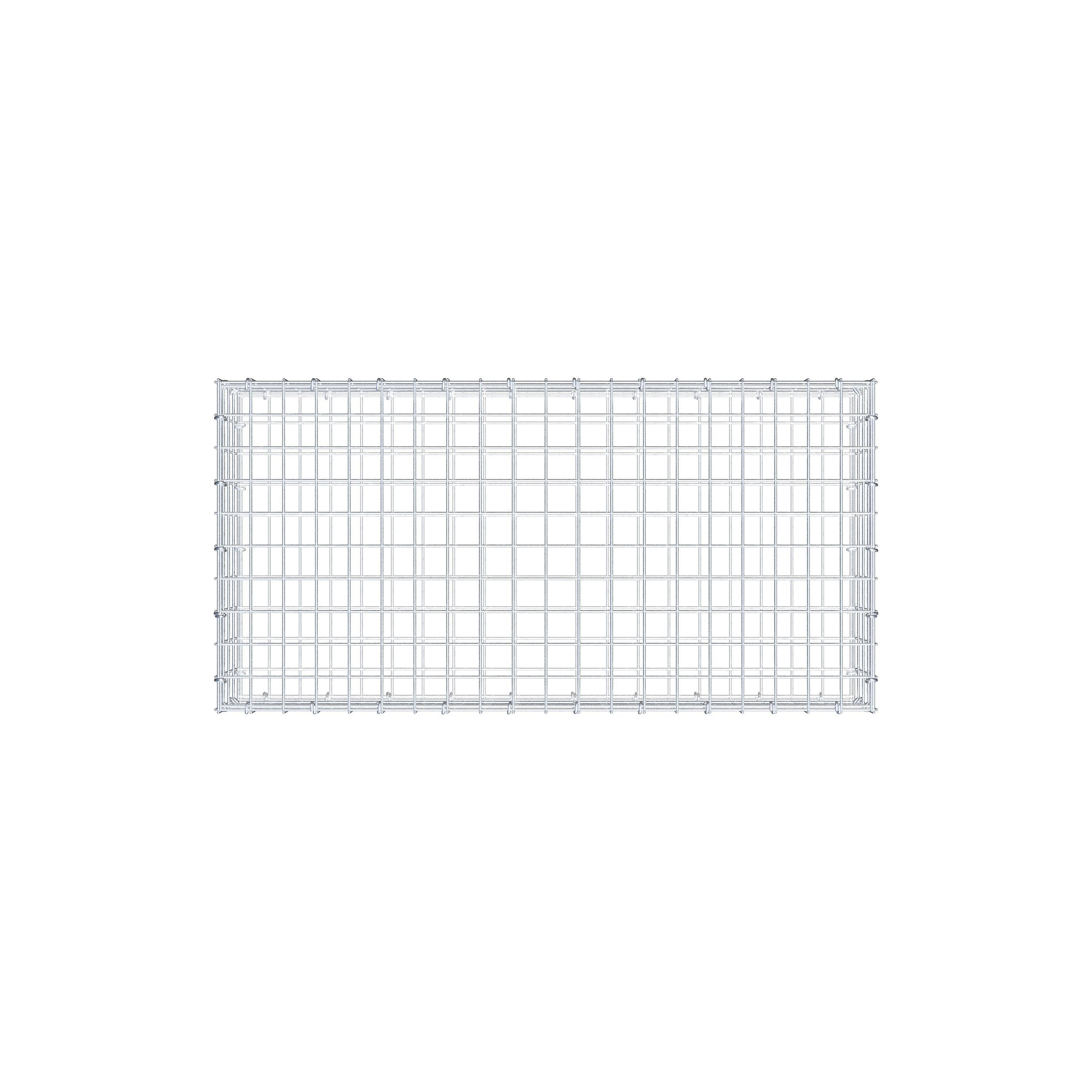 Gavión de acero galvanizado 100x20x50cm (LxAxP), malla 5 x 5cm, Anillo en C, jaula metálica para muro o jardín - 5