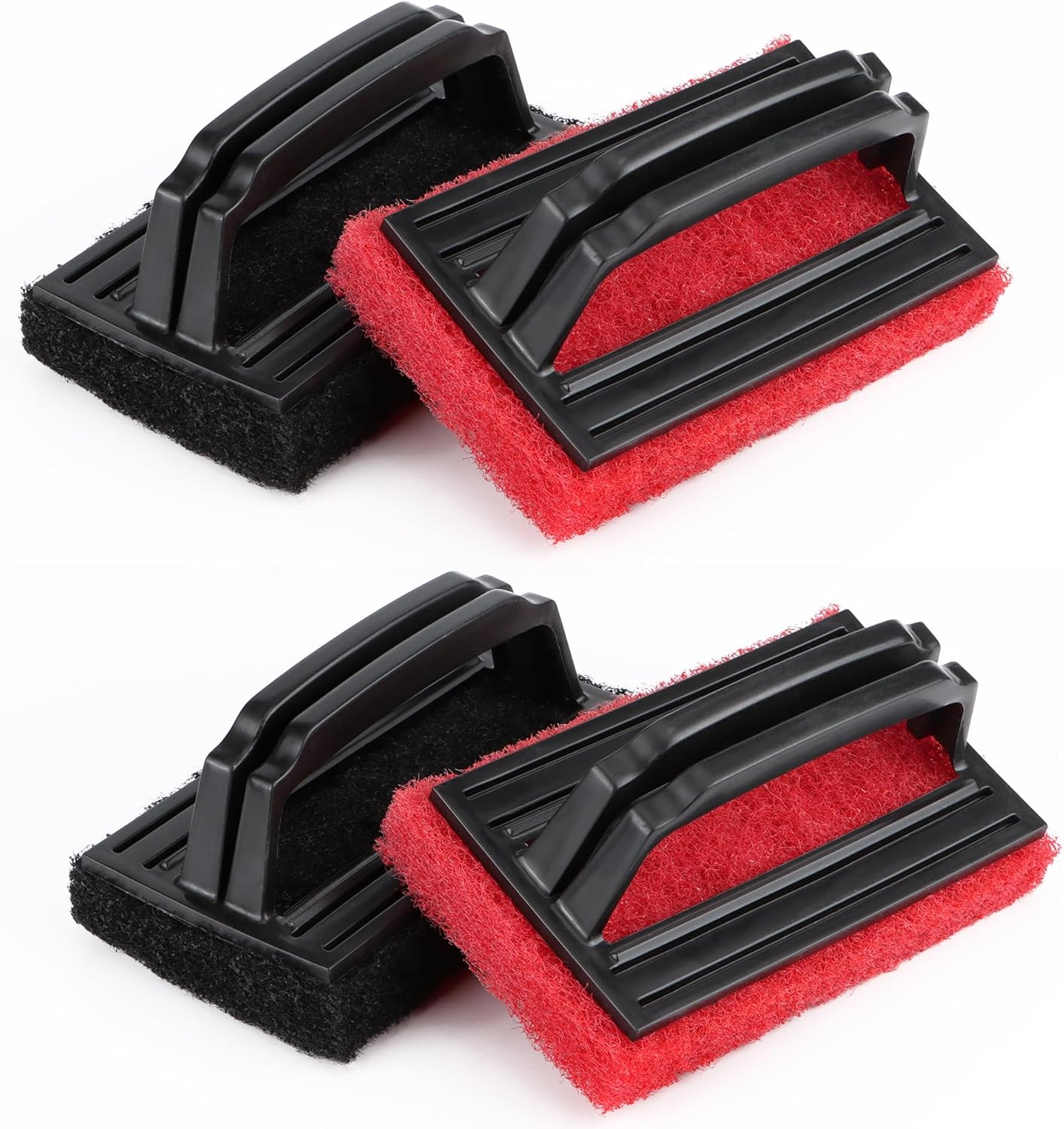 Zestaw 4 gąbek i szczotek do czyszczenia linii wodnej, plastikowa szczotka basenowa z uchwytem do czyszczenia basenów, jacuzzi, wanien i ścian