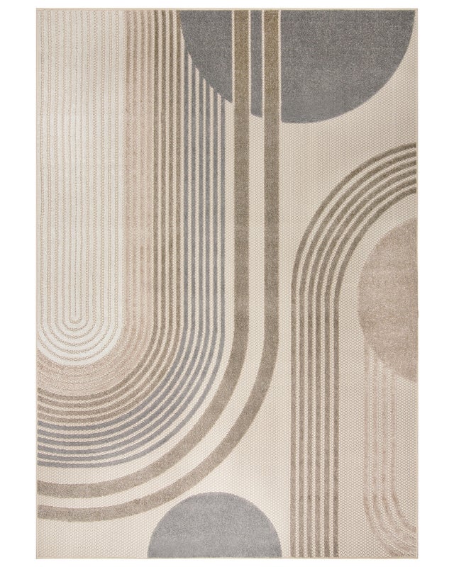 Dywan Wewnętrzny i Zewnętrzny Fano UG25F Mazovia Prostokątny 200 x 300 cm Brązowy Kremowy Geometryczny Krótki Włos