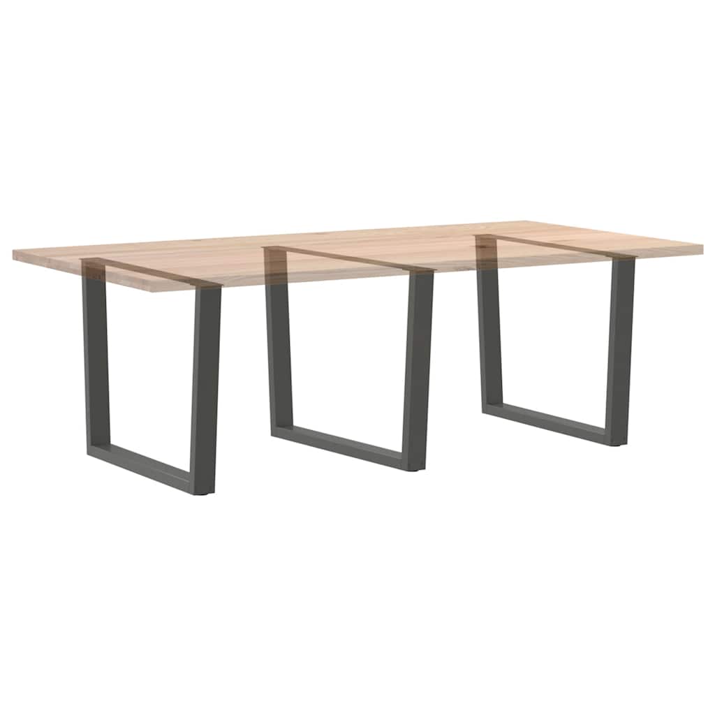 Maison Exclusive - Pieds de table à manger en forme de V, 3 pièces, anthracite, 100 x (72-73,3) cm, acier - 8