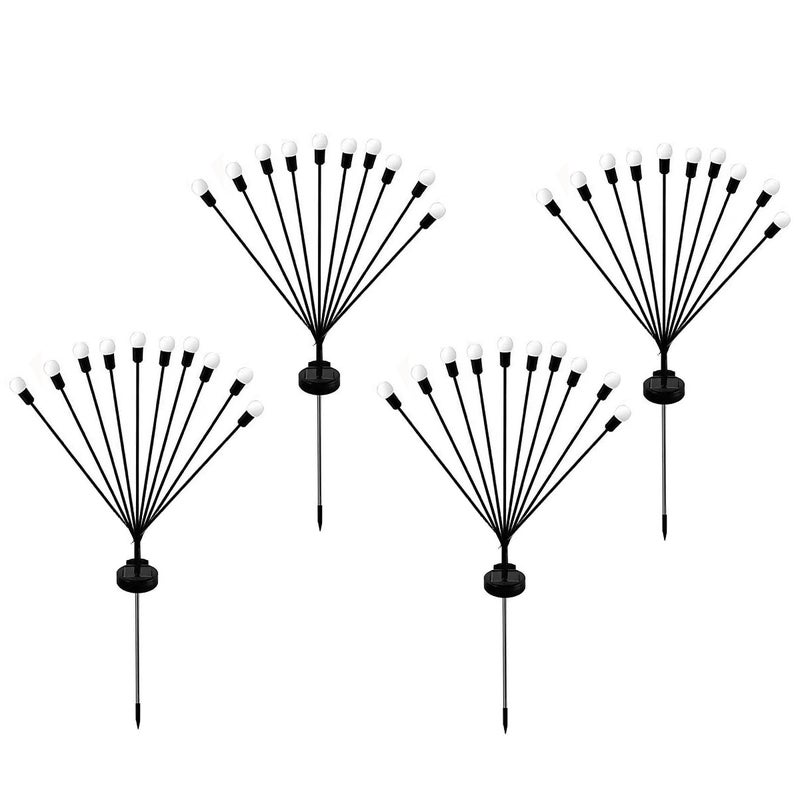 4 lampy słoneczne LYRA z 10 kulami, wysokość 73 cm