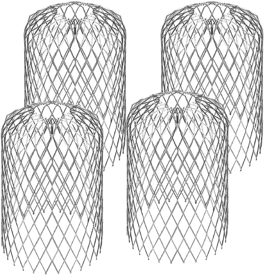 Hazrcvr Lot De 4 Filtres Gouttière En Aluminium – Grille Anti-Feuilles & Débris Pour Tuyaux De Descente – Protection Robuste