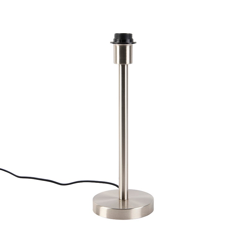 Qazqa nowoczesny lampa stołowa bez klosza - Simplo - stal, okrągły, max. 40w, e27, 39.5cm, IP20 oświetlenie wewnętrzne