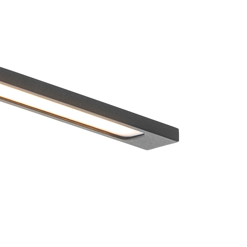 Qazqa moderne applique murale - Jerre - noir, led intégrée 22w incluse, Integrated led, 2700k, blanc chaud, 41.5cm, IP44, idéal - 4