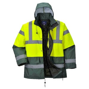 Parka De Travail Portwest Bicolore - Jaune, Taille S, Imperméable, Certifié -40°C, Conforme EN ISO 20471
