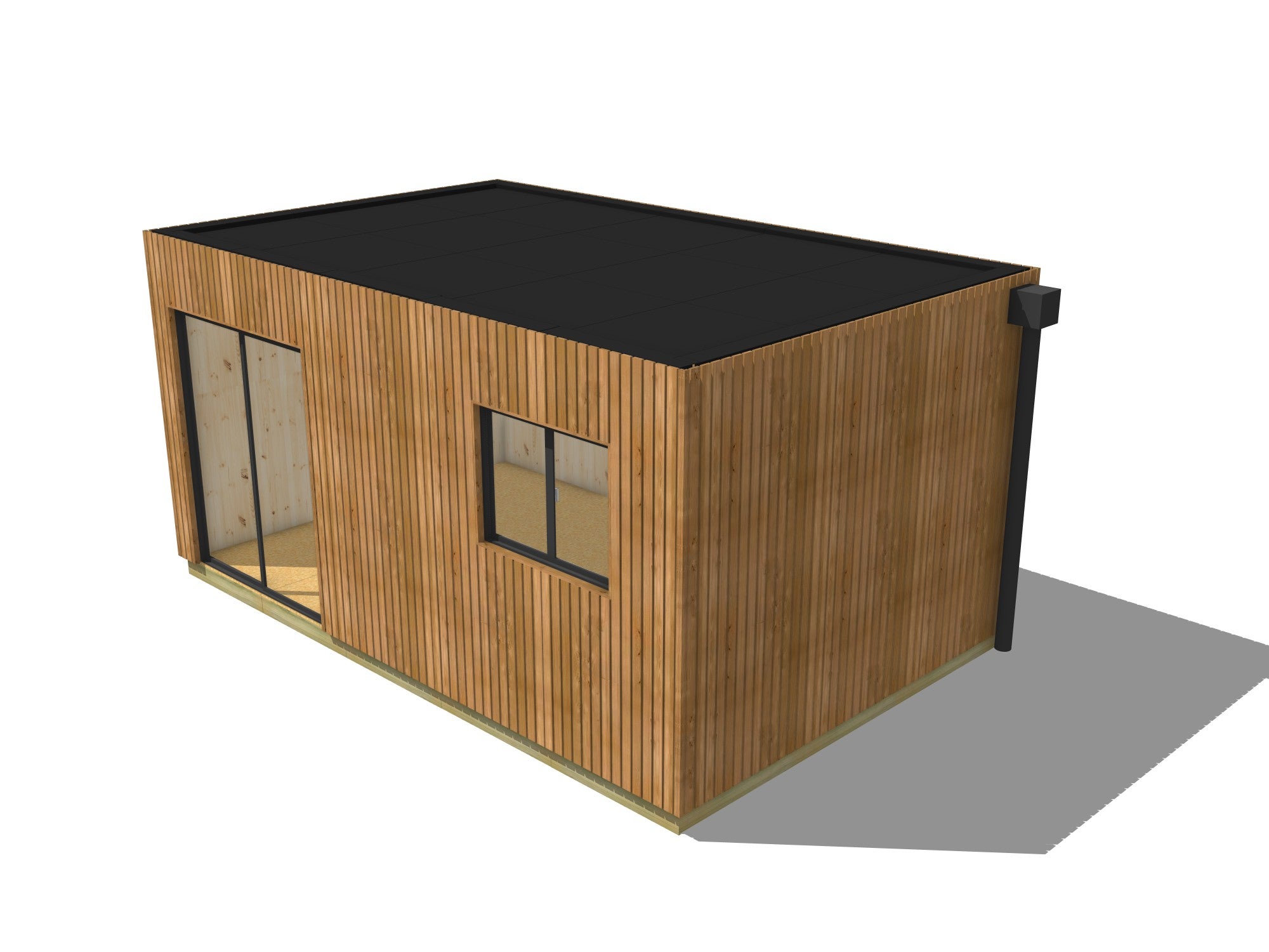 Tiny house ossature bois en bois 5,5 x 3,5 x 2,7 m avec plancher isolé / menuiseries alu k-line - 2