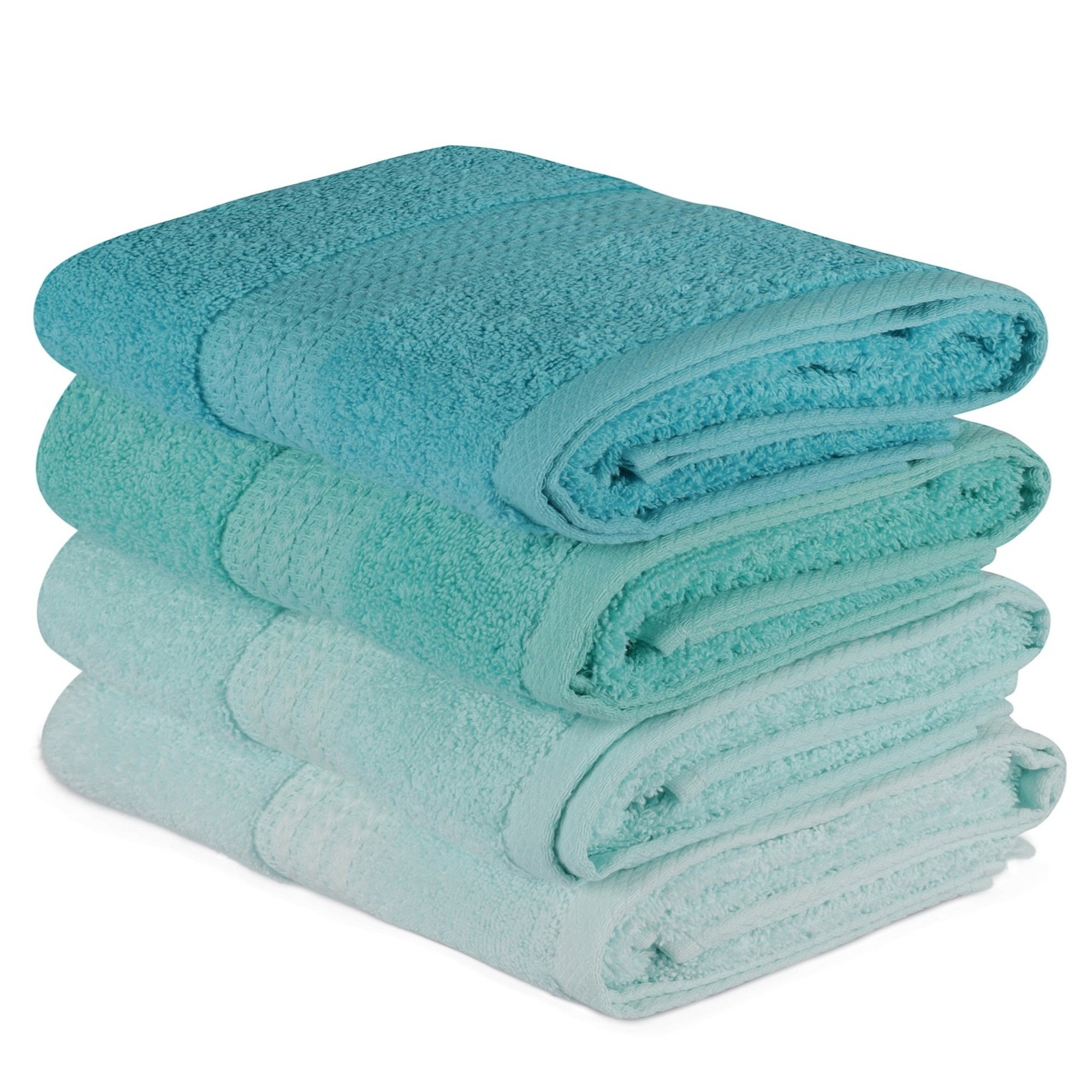 Set Asciugamani Bagno Venus Verde - 4 Pezzi Cotone 450g/m2 Con Balza - Foto 9