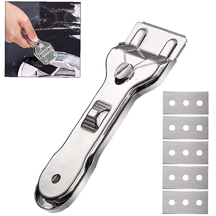 Flintronic Raschietto Vetroceramica, 1 PCS Acciaio Inossidabile - Foto 5