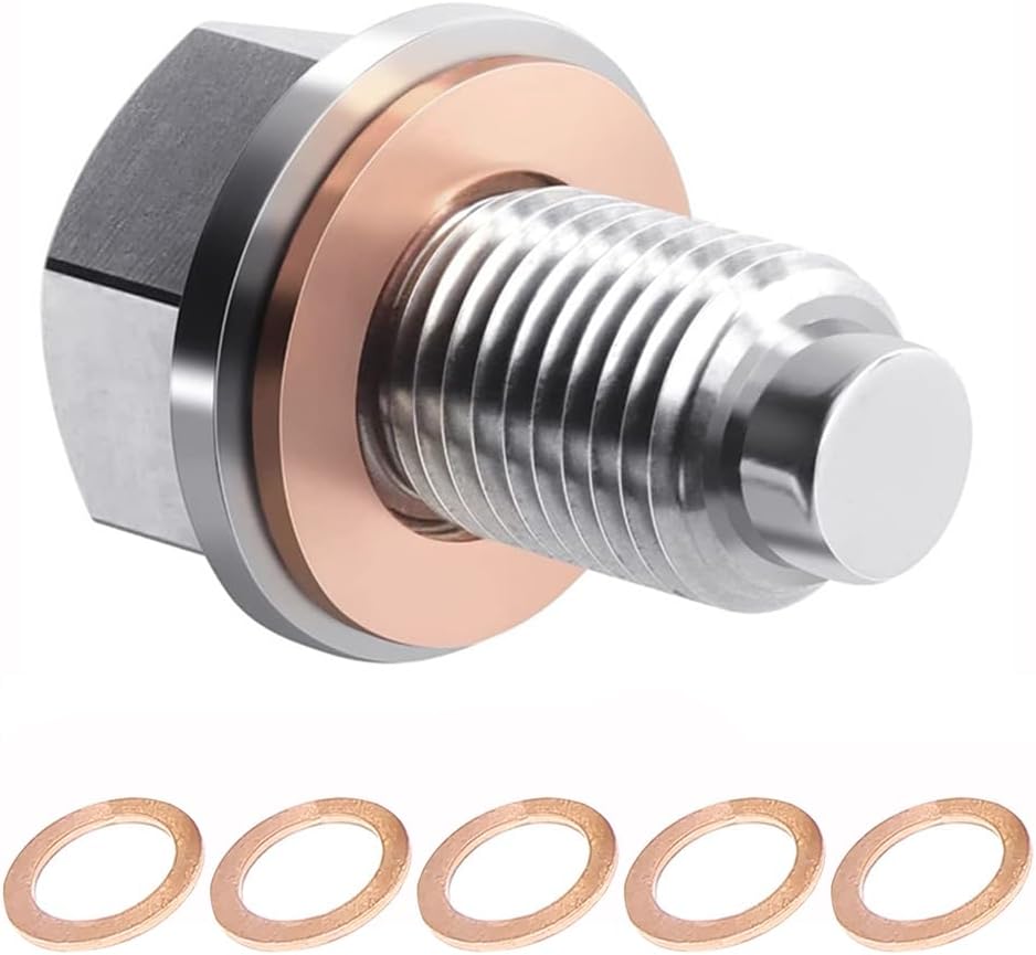 10 Vis Bouchon Vidange M10x1 | Pour Carter Moteur Voiture | Avec Joint | Métal Argenté