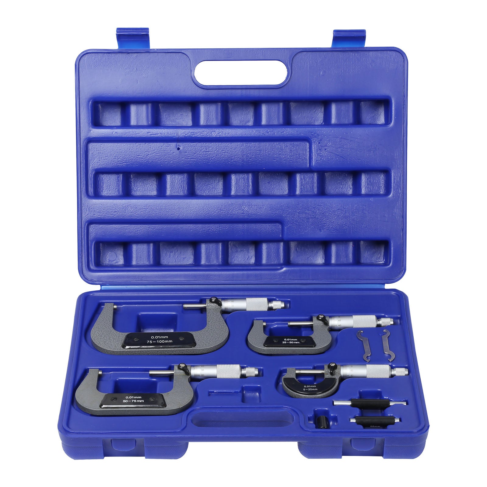 Micromètre coffret 4 pièces 0-100mm vis micrométrique micromètre extérieur